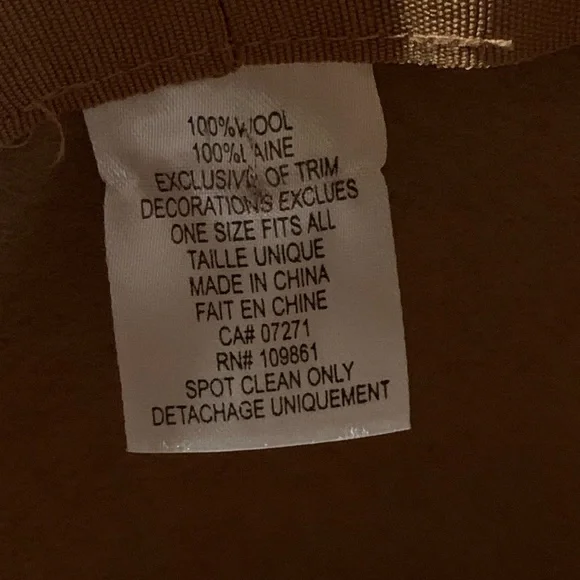 Tan wool hat - Picture 2 of 3